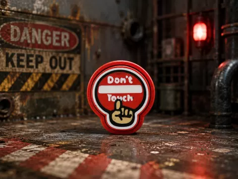 Dont´t Touch! Clicker Keychain