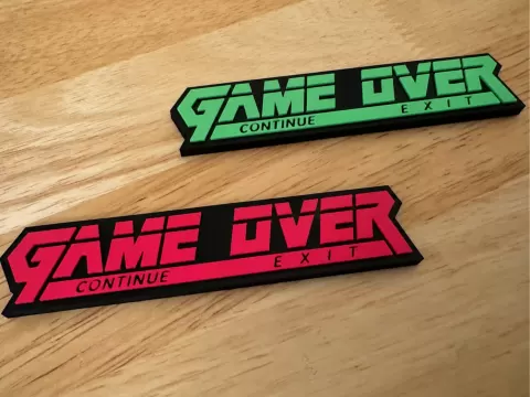 Insegna "GAME OVER" Stile Metal Slug