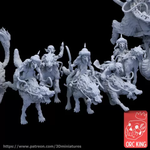 Wolf Riders by Orc King Studio