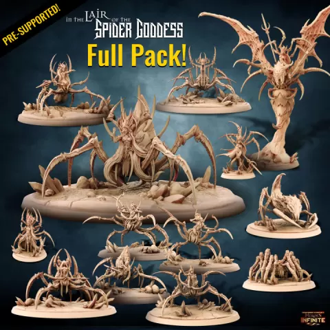 All In: In the Lair of the Spider Goddess Full Pack! (pre-supported models) by Heroes Infinite