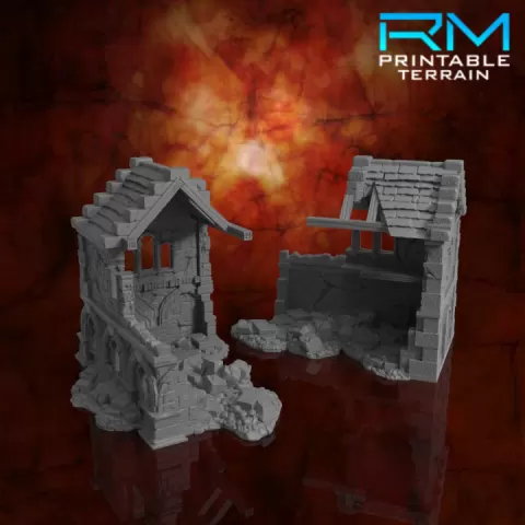 Stormguard: Modular Ruined Homes by RMPrintable