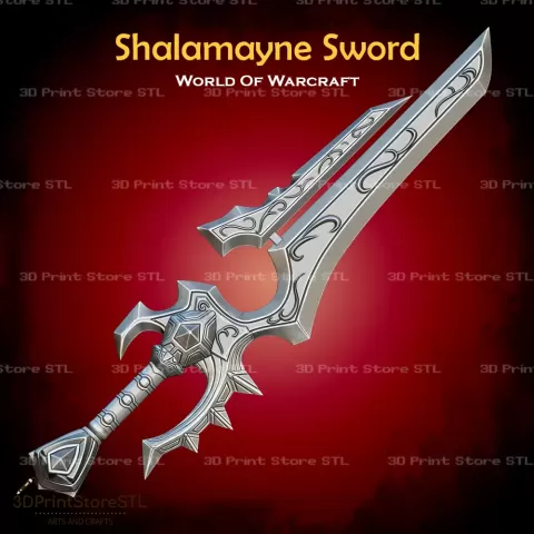 Shalamayne Sword Cosplay World Of Warcraft - STL File - 3D Print Store STL