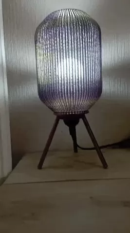 Lampara tejida // Knitted lamp