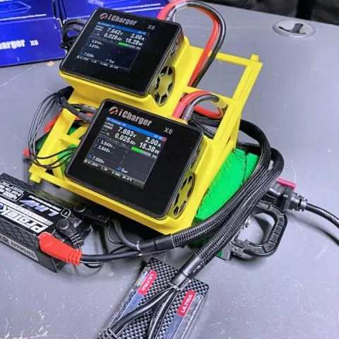 Dual iCharger X6 Holder by John Printer