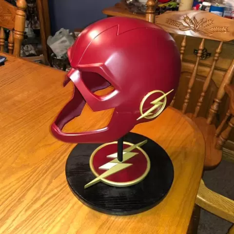 The Flash helmet stand logo by Dan Murphy
