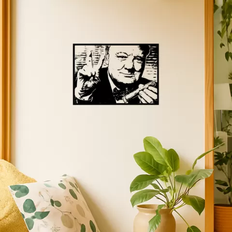 Winston Churchill Winston Churchill Churchills Cigar Wall Art Framed