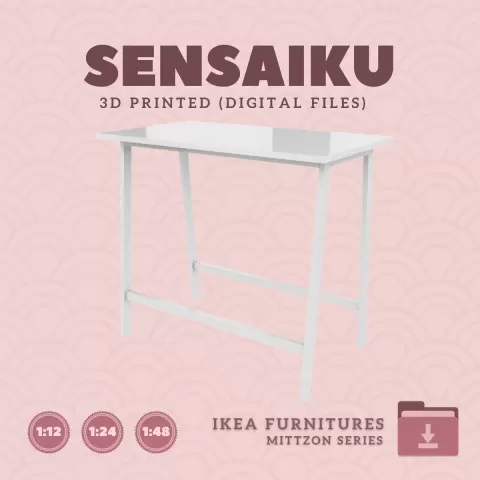 Miniature Replica 09. MITTZON Conference Table V3 - 47 x 26 In for Miniature Dollhouse - IKEA - 3D P