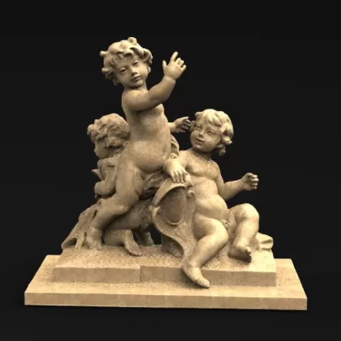 Angels Statue 5 3D Model