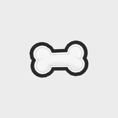Dog Bone Cookie Cutter 3" .STL File