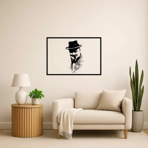 Winston Churchill Winston Churchill Churchills Cigar Wall Art Framed