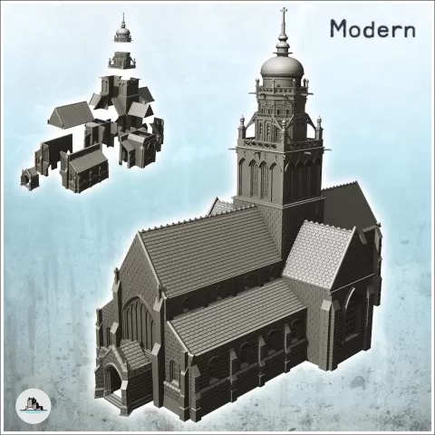 Church of Notre-Dame (Saint-marie-Du-Mont, Normandy) - minia - Hartolia Miniatures