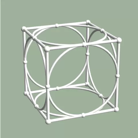 Cube with Midcircles