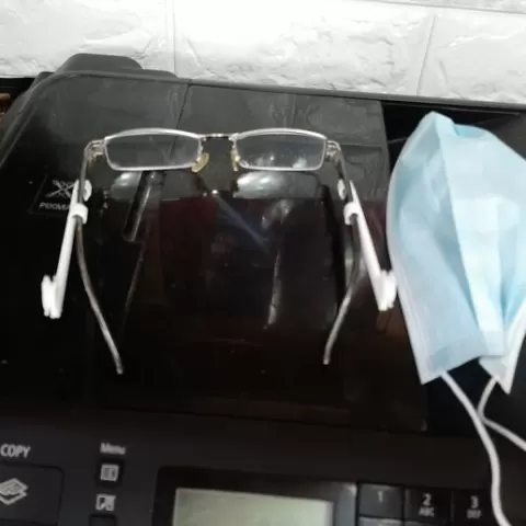 Mask holder for eyeglasses