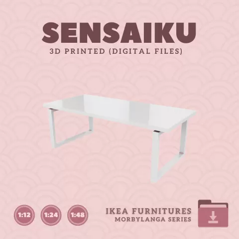 Miniature Replica 04. MORBYLANGA Table 86 In for Miniature Dollhouse - IKEA - 3D Print Instant Downl