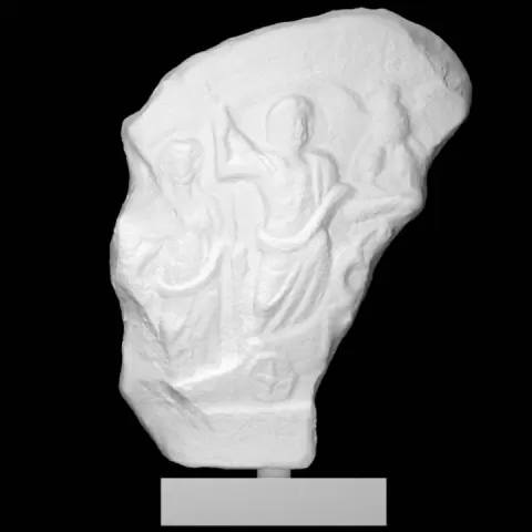 Marble relief fragment depicting Zeus and Era riding a chariot by Christian Levett and The Mougins Museum