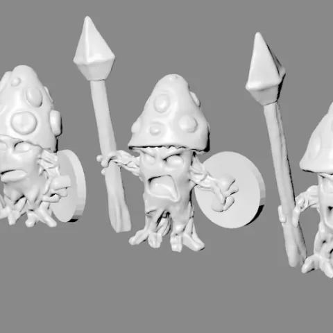 Cursed Mushroom Warrior Miniatures