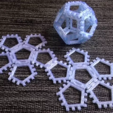Customizable hinge/snap Dodecahedron net by mathgrrl