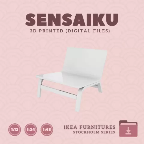 Miniature Replica 24. STOCKHOLM 2025 Chair for Miniature Dollhouse - IKEA - 3D Print Instant Downloa
