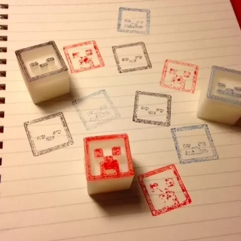 Minecraft stamp blocks by mathgrrl