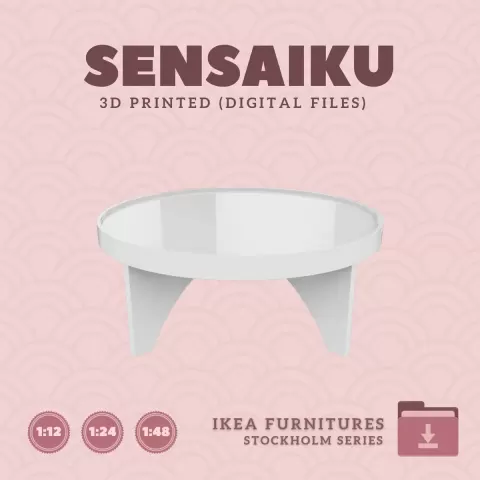 Miniature Replica 18. STOCKHOLM 2025 Coffee table V3 for Miniature Dollhouse - IKEA - 3D Print Insta