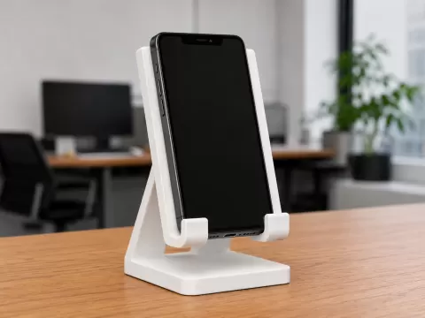 Phone Holder with Charging Cable Slot