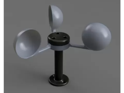 Anemometer - 90 degree support version