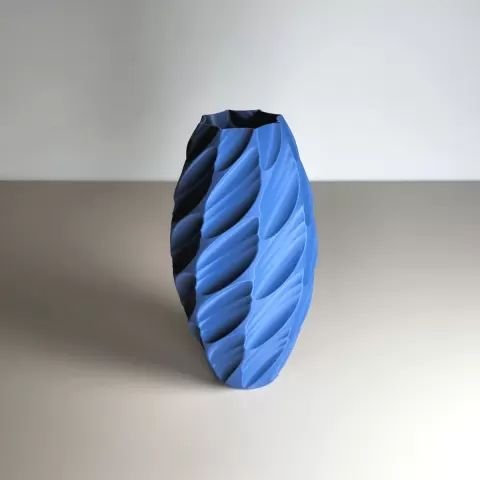 Large Swirling Leaves Vase