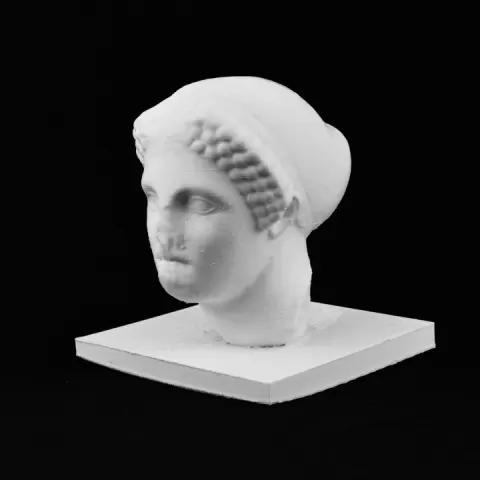 Head of a Colossal Statue of a Woman Wearing a Sako at The British Museum, London by Scan The World