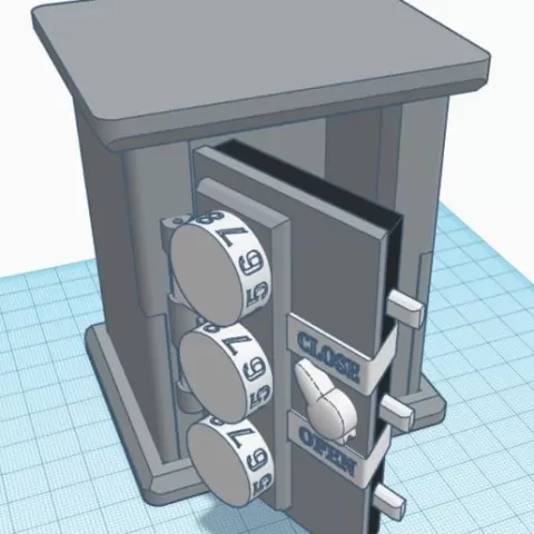 Mechanical safe with coded lock. USB/SD-card holder