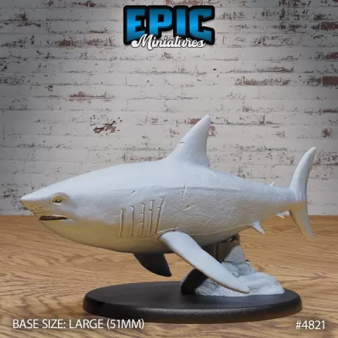 Great White Shark / Water Predator / Evil Swimmer / Ancient Beast / Sea Monster / Underwater Creature / Wild Animal / Ocean Encounter by Epic-Miniatures