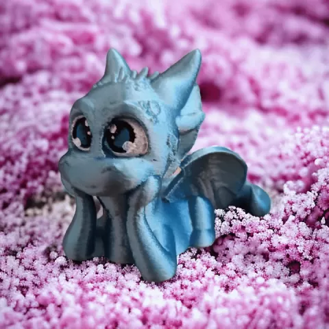 Laying Down Cute Dragon by 3DJPDESIGNS