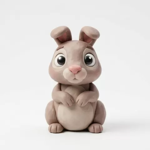 Cinnamon the Clay Bunny