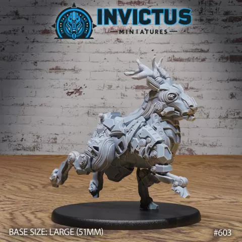 Cyber Deer Run / Steampunk Robot / Mecha Animal Construct / Steel Battle Machine / Space Infantry Monster / Cosmic Invasion Army / Cyberpunk Steam Technology / Sci-Fi Encounter by Epic-Miniatures
