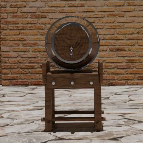 Wine Barrel and table by Connection Design