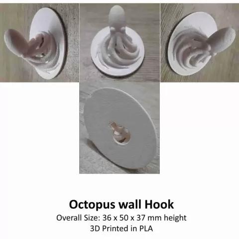 3DP, Octopus Wall Hook - Jagdish R. Bilgi