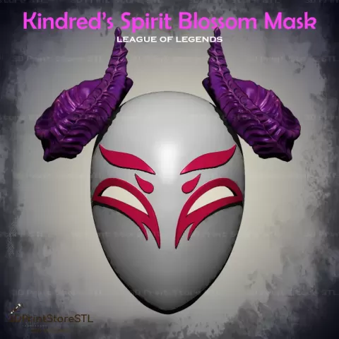 Kindred Mask Skin Cosplay League of Legends - STL File - 3D Print Store STL