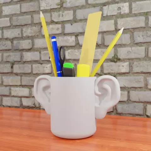 pencil holder with ears - Dcubex studio