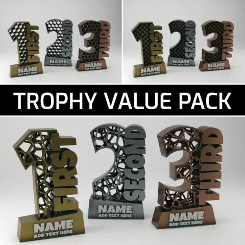 Trophy - customizable award - VALUE PACK by Elias