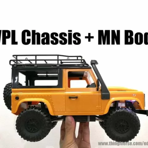 MN D90 Body on WPL RC Chassis Conversion Kit