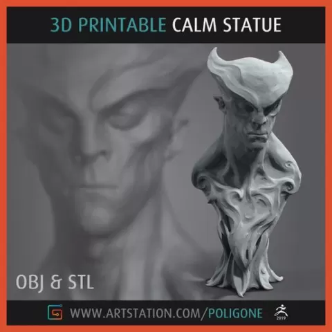 CALM Statue - 3D Printable