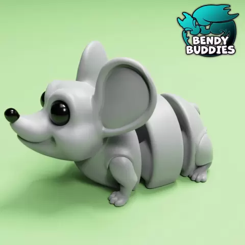 Mitsy Cute Mouse / Wild Animal Articulated / Print-in-Place Mice / Small Rodent Creature / Tailed Rattus Monster / Fantasy World Beast / Pet Encounter by Bendy Buddies