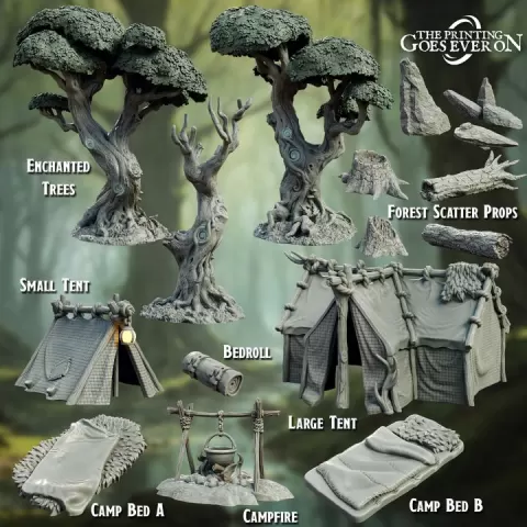 Scatter Terrain Props - Heart of the Forest - Presupported by The Printing Goes Ever On