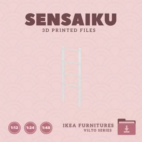 Miniature Replica 01. VILTO Towel Stand for Miniature Dollhouse - IKEA - 3D Print Instant Download