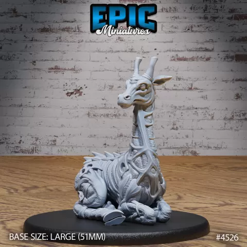 Giraffe Exo Skeleton Lay / Utopian Animal / African Hoofed Mammal / Undead Beast / Tribal Zombie Creature / Southern Rotting Monster / Safari Encounter by Epic-Miniatures