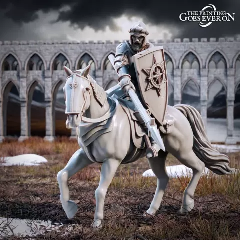 Mounted Man-at-Arms of the Northern Kingdom - C - Presupported by The Printing Goes Ever On