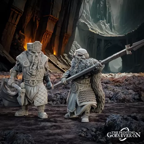 King Dunnir and Mavir the Warden - Presupported by The Printing Goes Ever On