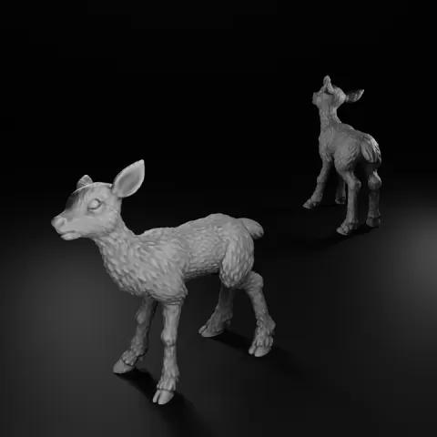 Megaloceros Calf - Giant Irish Elk Fawn - Prehistoric Megafauna by StoneAxe Miniatures