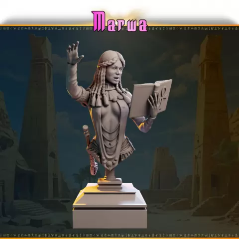 Marwa bust from Ladies of the Desert by Black Bird Miniatures