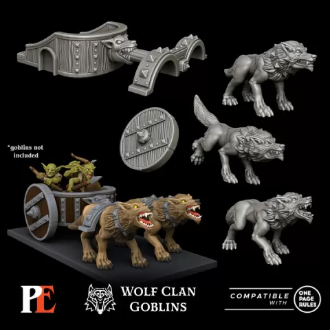 Wolf Chariot - Wolf Clan Goblins by Printed Encounter