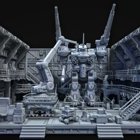 Repair Bay Set Plus Mech by Extra Guy